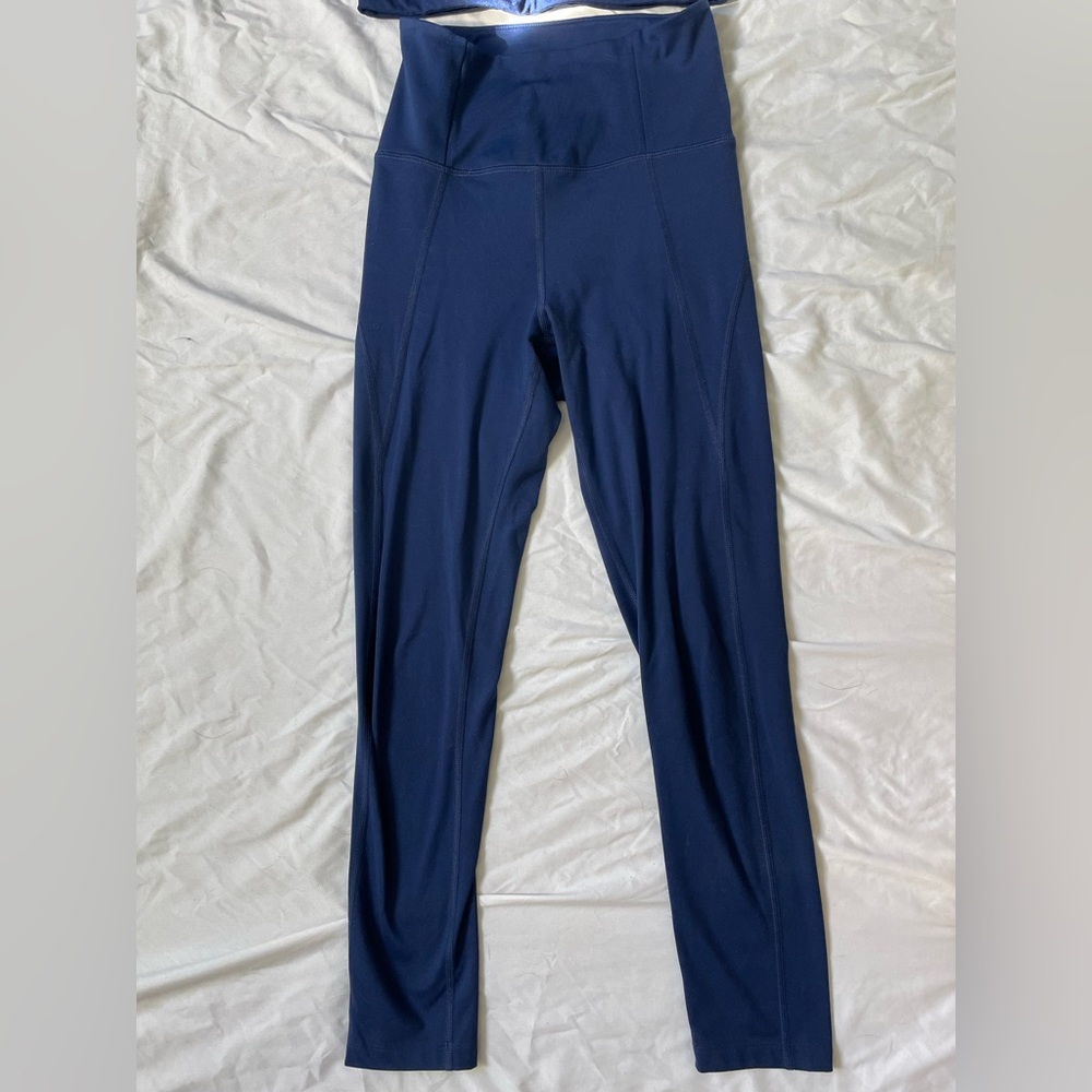 Girlfriend Collective High Rise Compressive 7/8 Leggings Size XS in Indigo Blue
